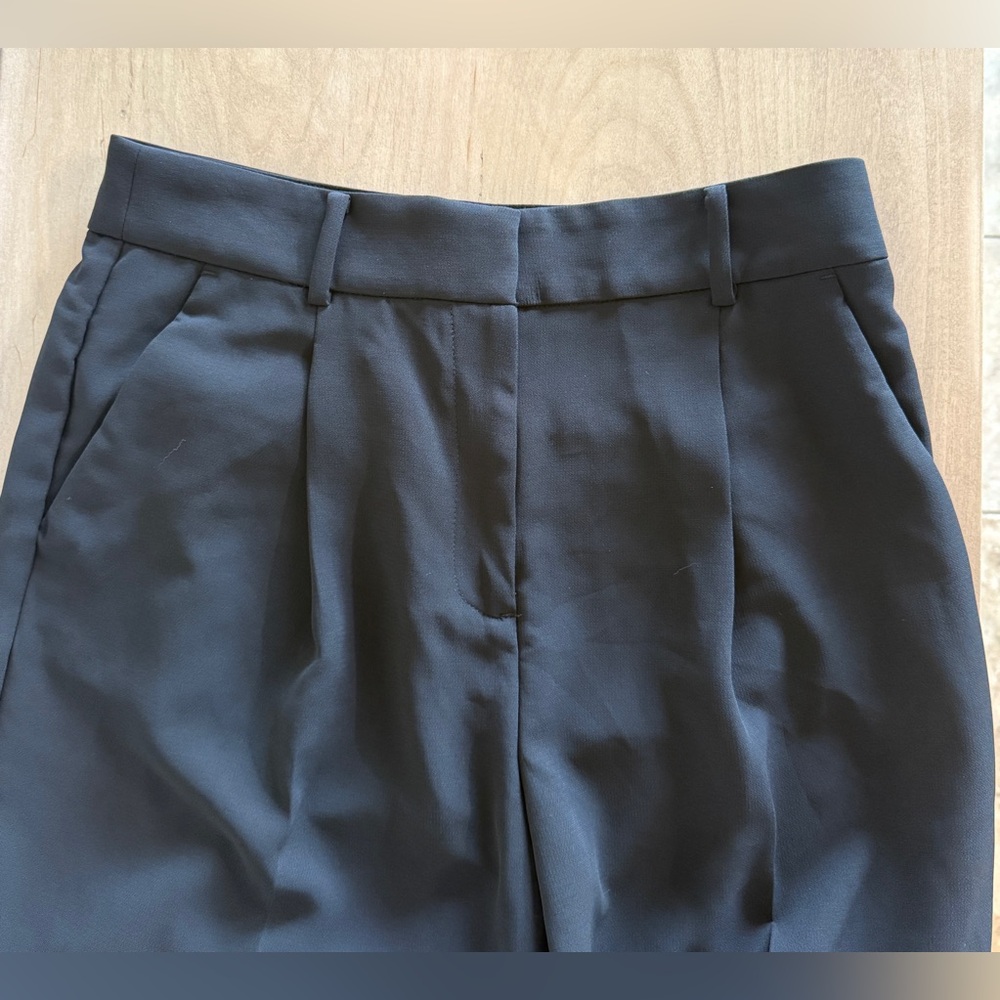 NWT LOFT Peyton Wide Leg Trousers Crepe Black, 6 - Picture 7 of 7